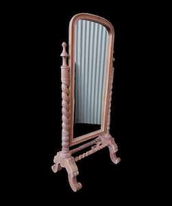 Mirrors: VALENTINA  FRENCH BARLEY TWIST CHEVAL MIRROR