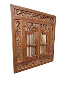RONO CARVED WINDOW MIRROR