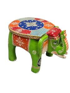 Indian Wooden Elephant stand Small