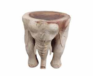 Wooden Statues Carvings: Wooden Elephant Table