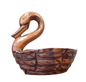 WOODEN SWAN BOWL