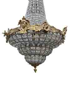 Chandeliers: Long Greek Chandelier with Medusa