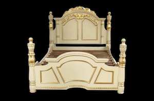 SATURN MAHOGANY CARVED FRENCH BED