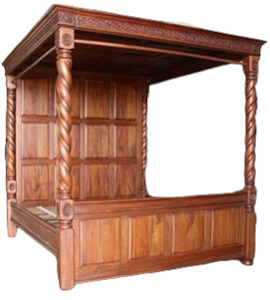 JACOBEAN TWISTED POSTER WITH ROOF (PRE ORDER)