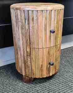 Bedsides: PATNOX FLUTED SOLID WOOD NIGHTSTAND