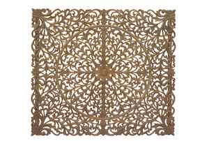 MANDALA CARVED WOODEN PANEL