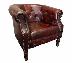 SAN ANTONIO LEATHER TUB CHAIR