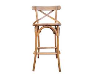 Bar Stools: CROSSBACK TEAK BARSTOOL