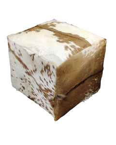 Ottomans: MARSO GOAT SKIN STOOL
