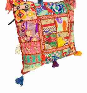 Cushions Bedding: Indian Embroidery Cushion Cover