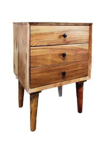 Bedsides: Marcus 3 Drawer Scandinavian Bedside