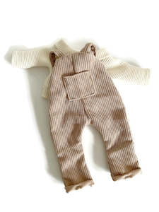 doll: Dress-Up Doll Outfit - Corduroy dungarees & ribbed top