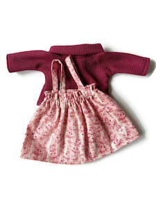 doll: Dress-Up Doll Outfit - Paperbag Skirt & Turtleneck