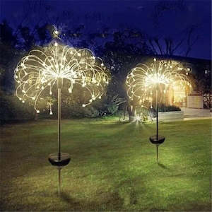 Outdoor Garden Accessories: Solar Garden Lights Solar Firework Lights 90 LEDs Outdoor Waterproof for Garden Patio Walkway Pathway