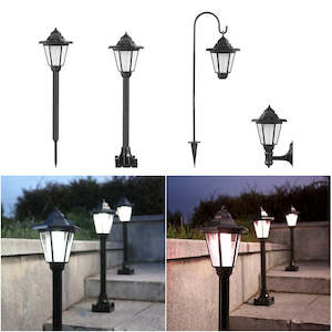 Hexagonal Solar Lawn Light Retro Led Wall Lamp Lantern LED Solar Sconce Light Vi&hellip;