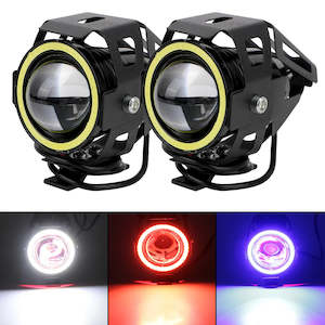 LED Motorcycle Angel Eyes Motorbike LED Auxiliary Lamp U7 Headlamp Spotlights Mo&hellip;