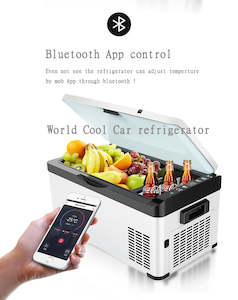 Fridge Freezers: 35L Small Car Fridge Portable Car Freezer Powerful Compressor Dual Zone Quickly Cooler  for Home Outdoors Camping Traveling Use