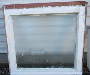 Sash Glass Panels: 1 lite Central Fanlite Sash with Antique Star Glass   610L  x 595W