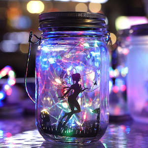 Outdoor Lighting: Solar Fairy Lantern Lights Outdoor Hanging Glass Mason Jar Lights