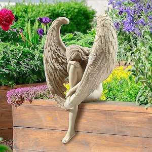 Outdoor Garden Accessories: Creative Sculpture  Redemption Angel Redemption Statuette Religious Garden