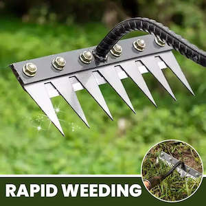 5/6/7/8 Teeth Carbon Steel Garden Hand Rake Farm Tool Weeding Scarifier Agricult&hellip;