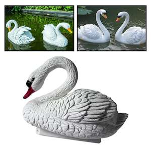 Swan Figurine Floating Funny Ornament Garden Pond Floating Swan Decor Float Swan&hellip;
