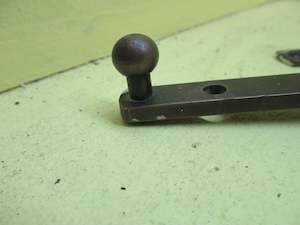 Antique Brass Ball End Casement Stay (Complete) 215L x 8W