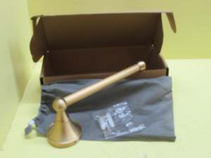 Satin Brass Toilet Roll Holder(New)  70D x 200W x 55Dai