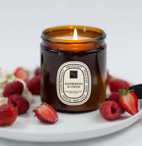 WestScent Soy Candle 220g - Raspberries & Cream