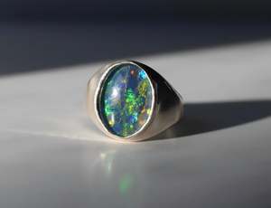 Western Edge - Sterling Silver/Opal Ring