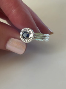 Western Edge Federal .38 Special Ring - Blue Topaz