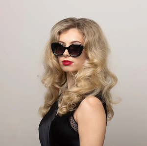 Happy to Sit on Your Face Sunglasses - Cat Ballou Black