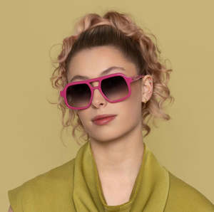 Happy to Sit on Your Face Sunglasses - Candy Dust Hot Pink