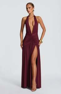 Frontpage: Melania Maxi Dress - Cherry Lacquer