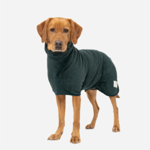 RUFF & TUMBLE Dog Towel Drying Coat - Green