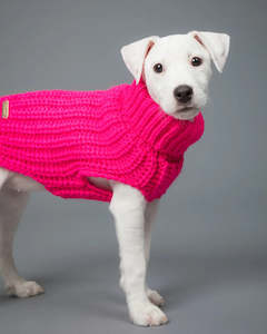 PAIKKA Knitted Wool Sweater - HOT PINK