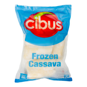 Cibus Frozen White Cassava from Fiji 20KG (10 x 2KG)