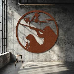 Duck Shooting and Dog Metal Wall Art