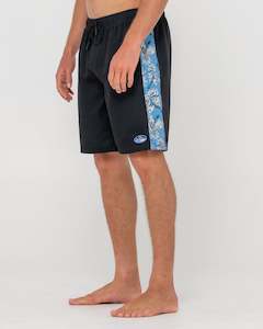 Mens New Featured New Arrivals: Piped Viscus Elastic Waist Boardshort