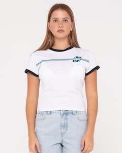 Womens Tops Tees Tanks: Worldwide Graphic Baby Tee