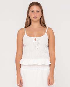Womens Tops Camis Tops: Palm Springs Shirred Cami Top