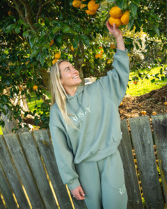 Womens Tops Hoodies Fleece: Rusty Signature Oversized Hoodie
