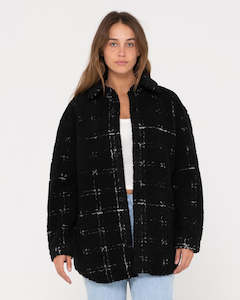 Womens Tops Jackets: Alma Oversized Sherpa Jacket