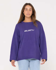 Womens Tops Knitwear: Rider Relaxed Crew Neck Knit
