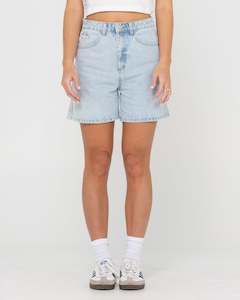 Womens Bottoms Denim: Cyprus High Waisted Denim Short