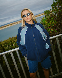 Womens Tops Hoodies Fleece: Two Tides Zip Through Sherpa Fleece