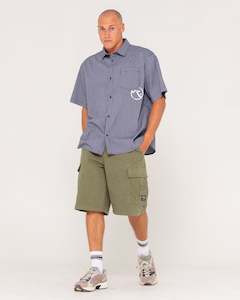 Mens Tops Shirts: Resno Recon Button Up Check Shirt