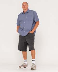 Mens Tops Shirts: Stasha Pocket Oversized Check Shirt