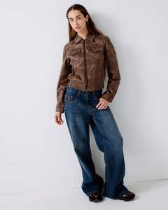 Womens Pants: Rip In Wendy Wide Low Rise Jean