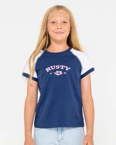 Girls Clothing Accessories: Riley Raglan Baby Tee Girls